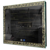 Specchio LED Quadrato | Pulsanti touch | Funzione anti-appannamento | Luce bianca calda - Reyze Serie Simetria Modello 1